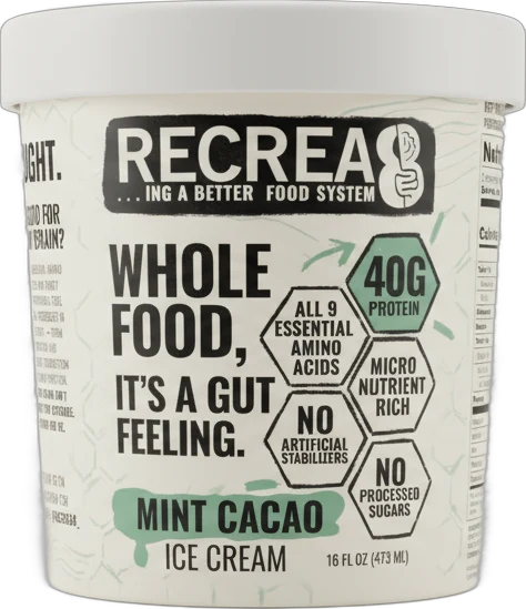 ReCrea8 Mint cacao protein ice cream pint